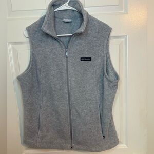 Columbia Light Gray Cozy Fleece Vest XL